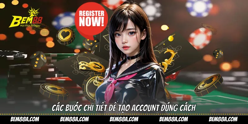 Các bước chi tiết để tạo account đúng cách